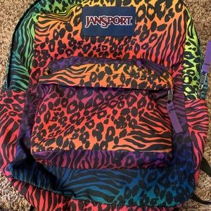 Rainbow Cheetah Animal Print Jansport Backpack